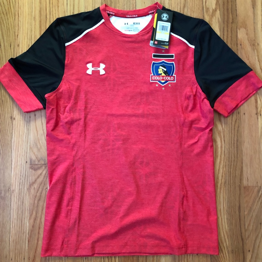 Under Armour Chile Colo Colo Soccer Jersey Red NEW